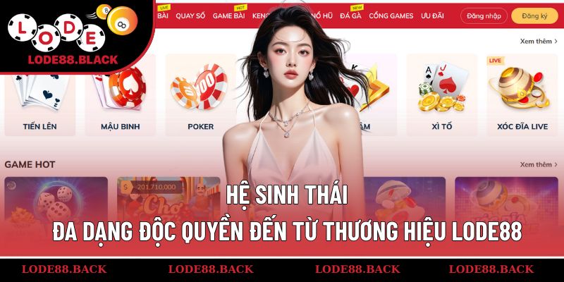 Hệ sinh thái hơn 1500 tự game độc quyền từ Lode88