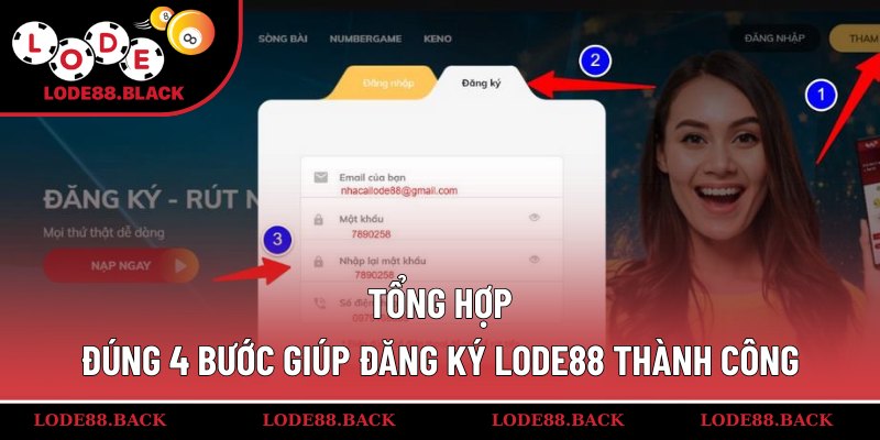 Tổng hợp đúng 4 bước giúp đăng ký lode88 thành công